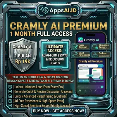 CRAMLY AI PREMIUM 1 BULAN FULL ACCESS - ASISTEN TULIS ESASI & TUGAS ANTI PLAGIASI [PROSES INSTAN]
