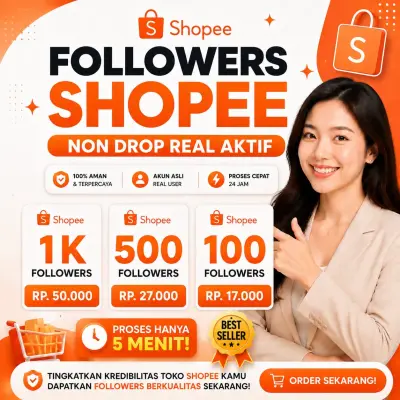 FOLLOWER SHOPE NON DROP REAL AKTIF HQ