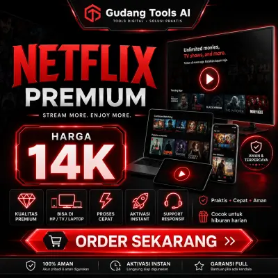 Netflix Premium 1/2/3 Bulan Private Full Garansi 4K UHD Anti Device Limit Anti House Hold
