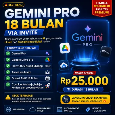 🔥[PROMO] GEMINI PRO - 18 BULAN - VIA INVITE