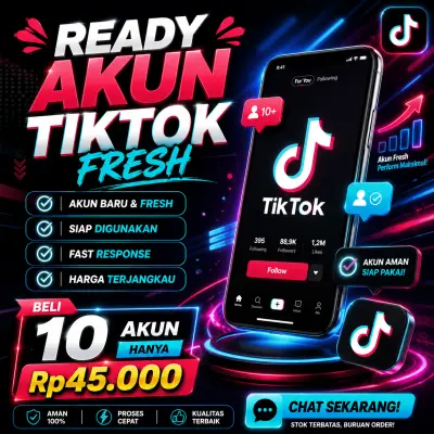 AKUN TIKTOK FRESH - COCOK BUAT TERNAK AKUN & GARAPAN PROMO