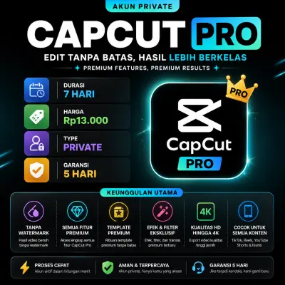 CAPCUT PRO PRIVATE 7 HARI