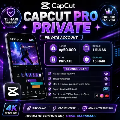 FLASH SALE CAPCUT PRO - 1 BULAN FULL - MURAH