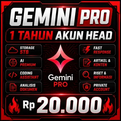 🔔 PROMO AKUN HEAD GEMINI PRO 1 TAHUN