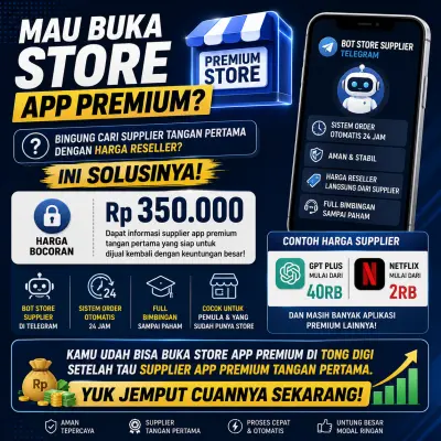 Bocoran Supplier App Premium - Cocok buat kamu yang mau buka usaha store app premium