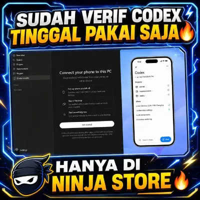 GPT PLUS - 1 BULAN PRIVATE (FULL GARANSI) - SUDAH VERIF CODEX TINGGAL PAKAI