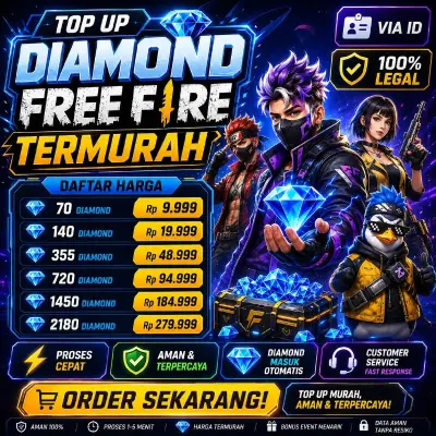 🔥 TOP UP DIAMOND FREE FIRE TERMURAH