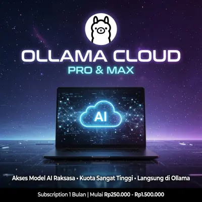 Ollama Cloud Pro/Max Plan (1 BULAN/No Garansi/PRIVATE)