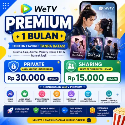 🎥 WeTV Premium VIP 30 Hari