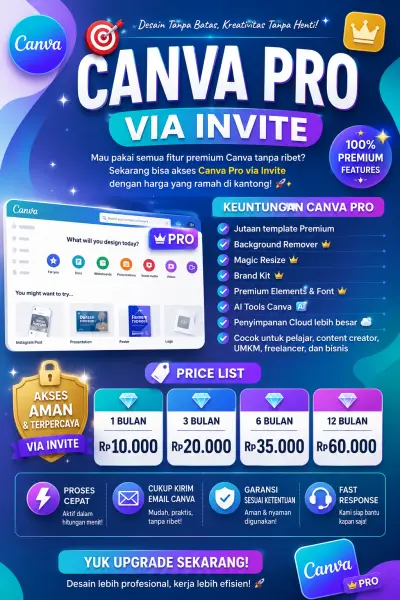 CANVA PRO VIA INVITE