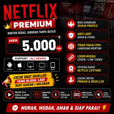 🔥 PROMO NETFLIX PREMIUM – CUMA 5RB! ⭐ (Paling menarik)