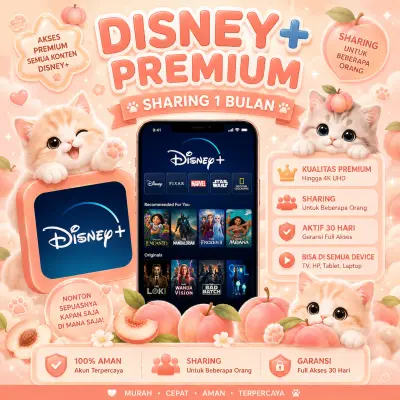 DISNEY+ PREMIUM SHARING 1 Bulan All Devices Bergaransi