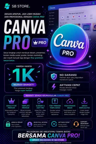Canva pro 1 bulan private invite email pribadi