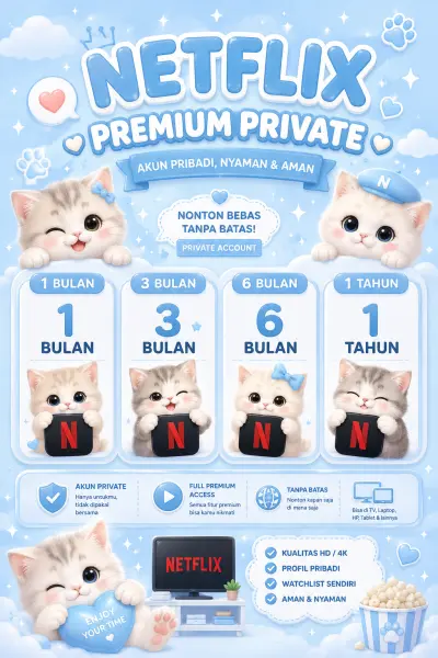NETFLIX PREMIUM | 1 Month | 3 Month | 6 Month | 1 Year