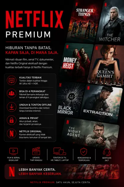 FLASH SALE NETFLIX 1P2U