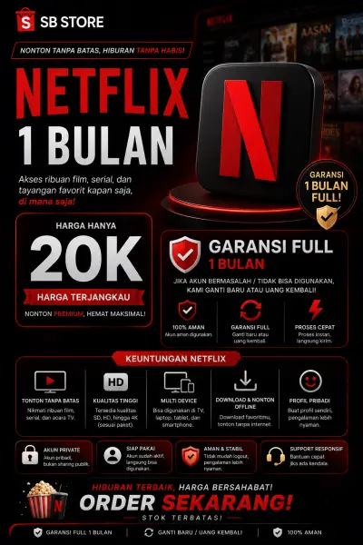 Netflix Premium Private 1 Bulan Bergaransi