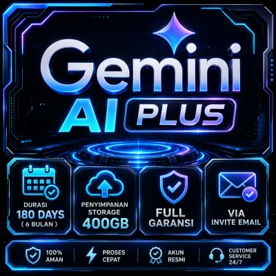 Gemini ai plus 6 Bulan full Garansi via invite