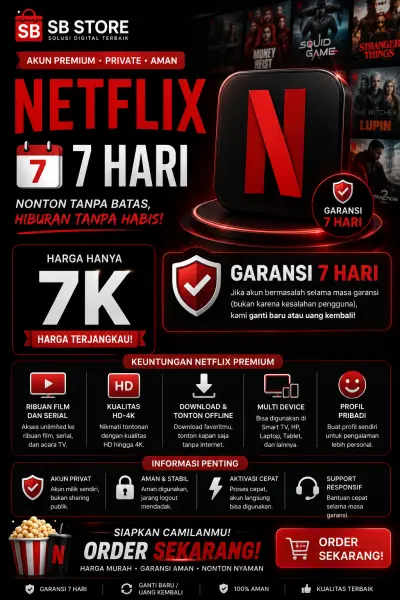 NETFLIX PRIVATE 7D BERGARANSI