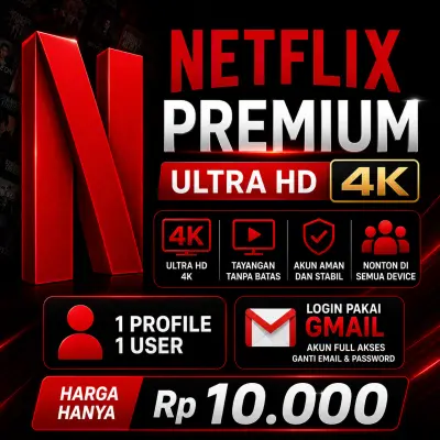 NETFLIX 1 BULAN PREMIUM ULTRA HD 4K
