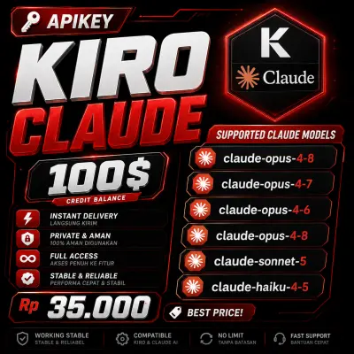 APIKEY KIRO CLAUDE 100$ CREDITS