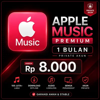 APPLE MUSIC 1 BULAN PRIVATE AKUN