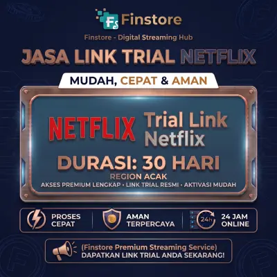 JASA LINK TRIAL NETFLIX REGION RANDOM(SG,NL,TH,VN,NZ,AU) 30 HARI