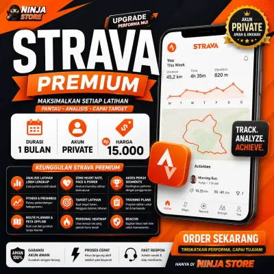 🏃 STRAVA PREMIUM PRIVATE – 1 BULAN