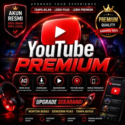 YOUTUBE PREMIUM 1 BULAN FULL GARANSI