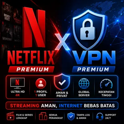 NETFLIX 1 BULAN PRIVATE 1 AKUN 1 USER