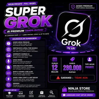 🚀 SUPERGROK PREMIUM 12 BULAN